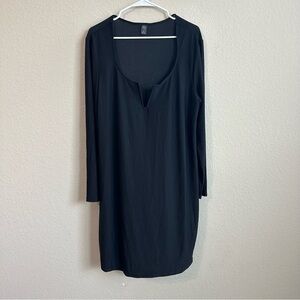 Shein Curve Black Long Sleeve Plus Size Dress LBD Trendy Class